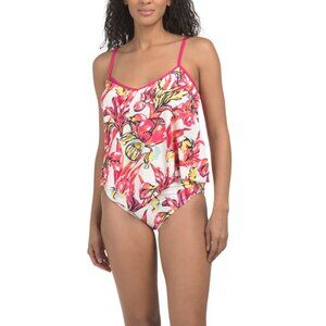 CARMEN MARC VALVO Hibiscus Scarf Tankini Swimsuit Set